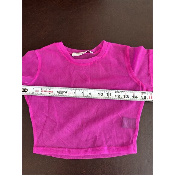 Set Of 3 Womens Crop Tops: L.A. Hearts Striped Emma/Sam Sheer Purple Multicolor - Picture 12 of 14